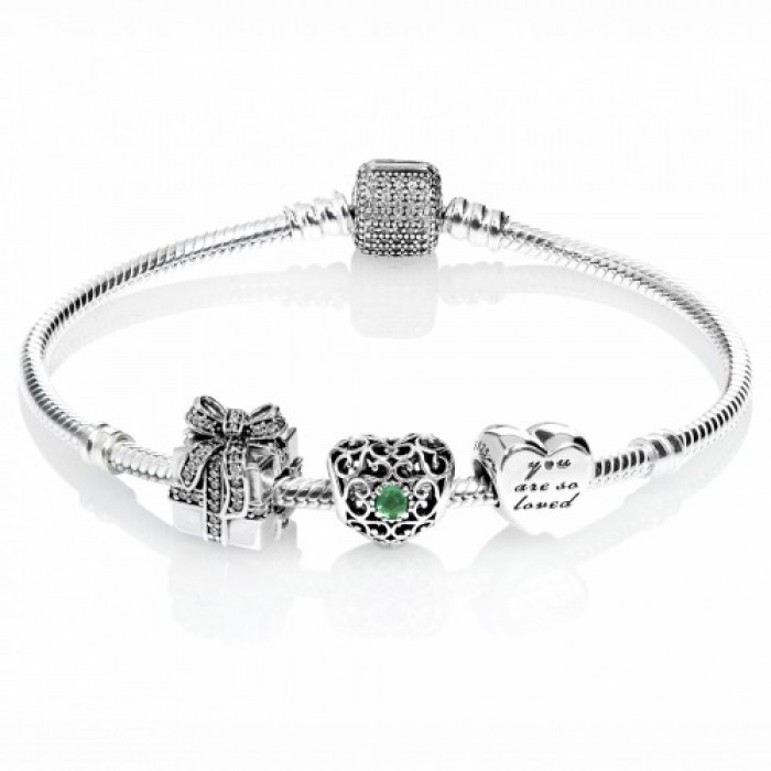 Pandora Bracelet May Birthstone Birthstone Complete Silver