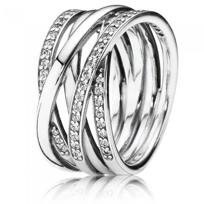 Pandora Ring Entwined Cross Over