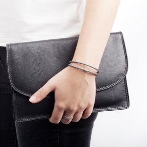 Pandora Bracelet Grey Double Leather