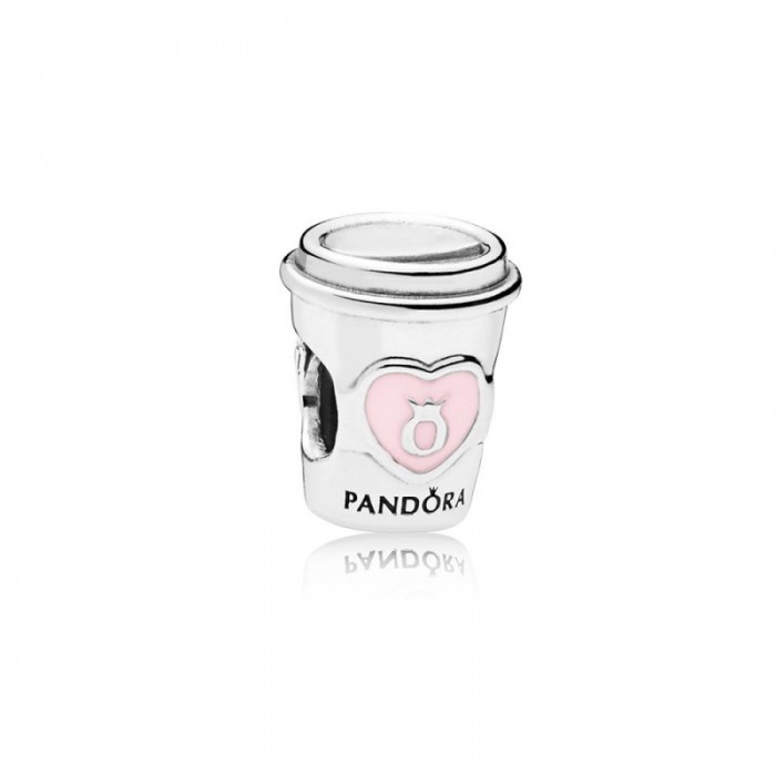 Pandora Charm Drink To Go Pink Enamel