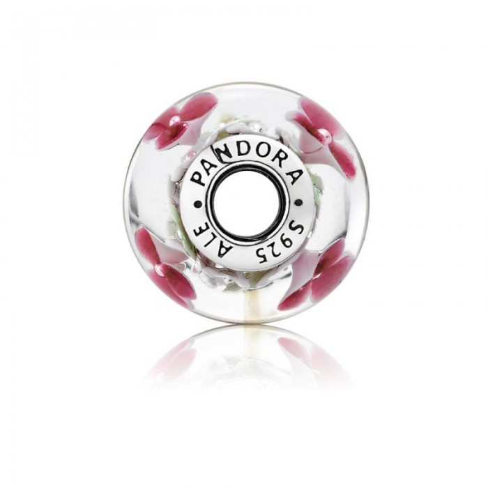 Pandora Charm Flower Garden Murano Glass