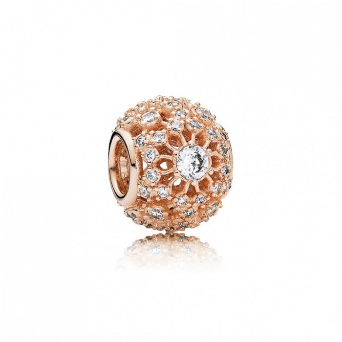 Pandora Charm Inner Radiance Rose Clear CZ USA Outlet