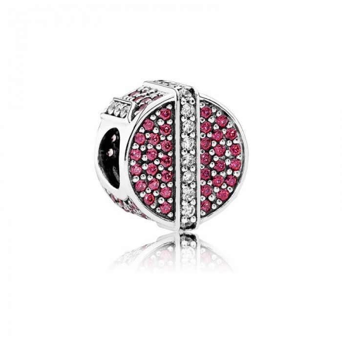 Pandora Charm Shimmering Gift Red Clear CZ