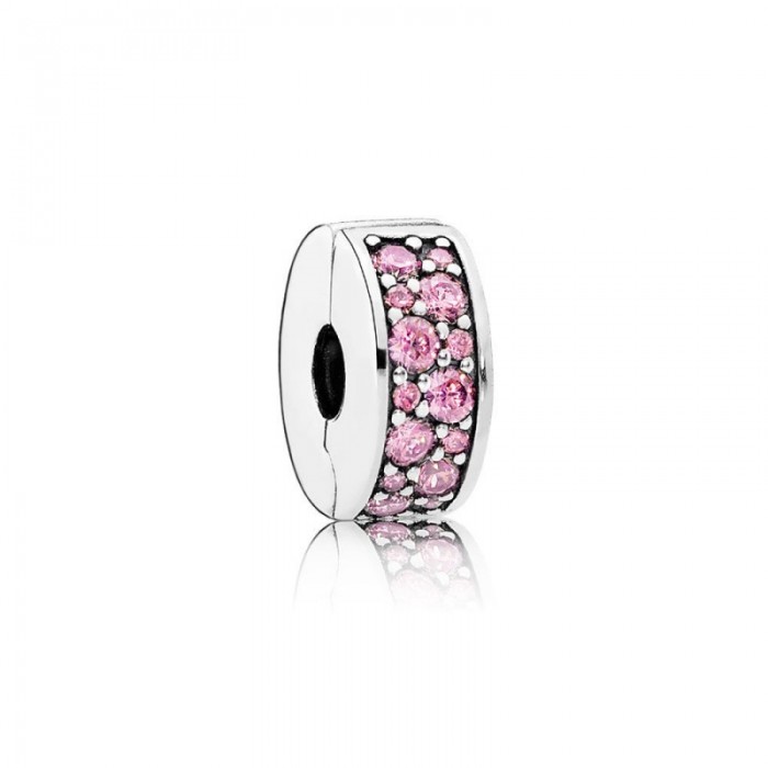 Pandora Charm Shining Elegance Clip Pink CZ