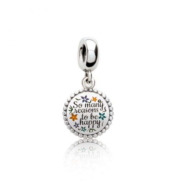 Pandora Charm There Are So Many Beautiful Reasons to Be HAPPY Dangle
