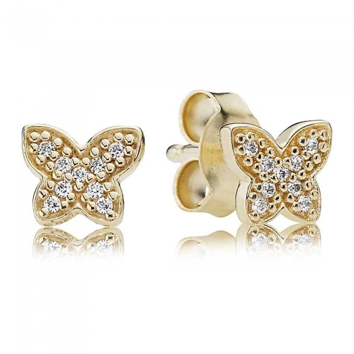 Pandora Earring Butterfly Stud Gold
