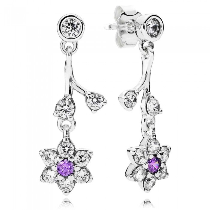 Pandora Earring Forget Me Not Drop Floral