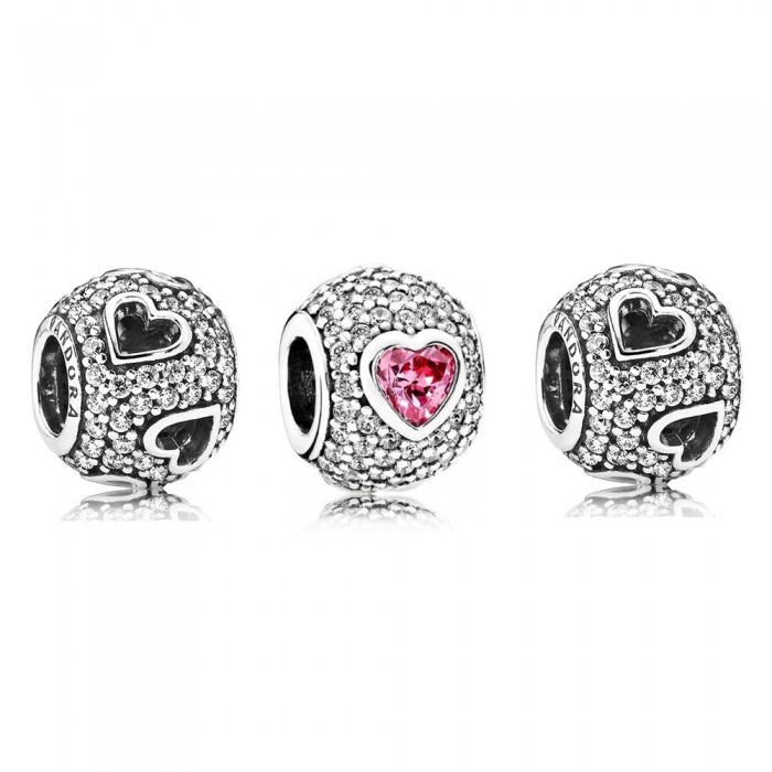 Pandora Charm Captivated By Love Cubic Zirconia