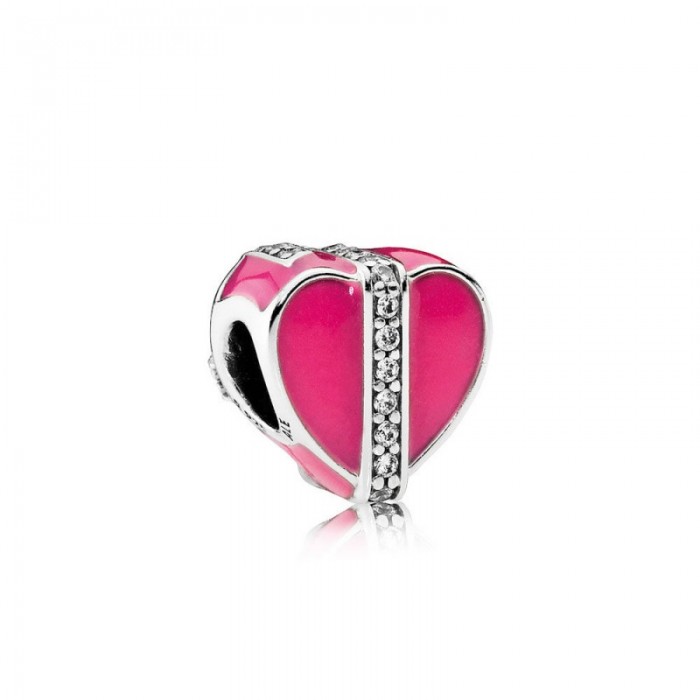 Pandora Charm Gifts Love Magenta Enamel Clear CZ