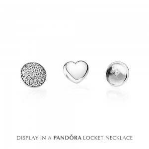 Pandora Necklace Silver April Petite Memories Birthstone Locket